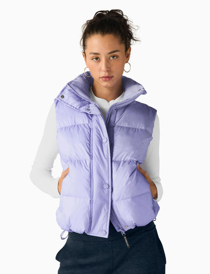 Beyond Yoga Big Cozy Puffer Vest - Blue Frostimage1- The Sports Edit