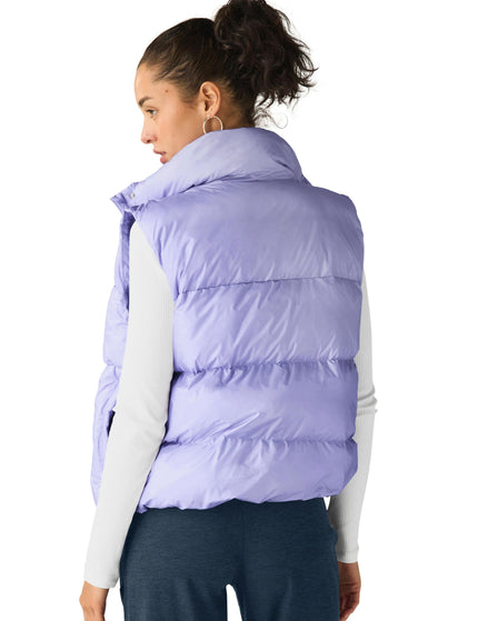 Beyond Yoga Big Cozy Puffer Vest - Blue Frostimage3- The Sports Edit