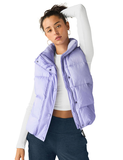 Beyond Yoga Big Cozy Puffer Vest - Blue Frostimage7- The Sports Edit