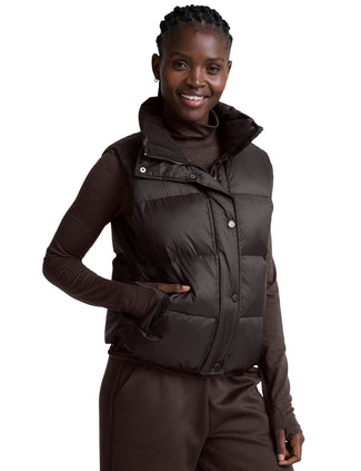 Big Cozy Puffer Vest - Dark Chocolate