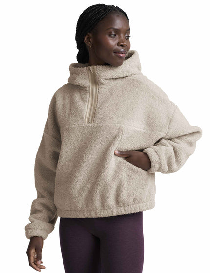 Beyond Yoga Boucle Fleece Hooded Pullover - Nude Tint Heatherimages3- The Sports Edit