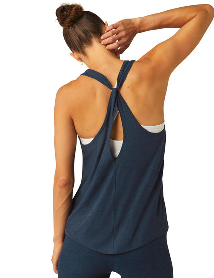 Beyond Yoga Featherweight Captivate Cutout Tank - Nocturnal Navyimage3- The Sports Edit