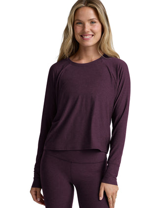 Featherweight Daydreamer Pullover - Eggplant Purple Heather