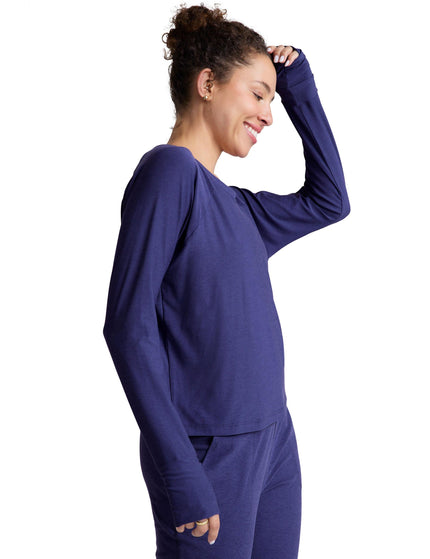 Beyond Yoga Featherweight Daydreamer Pullover - Eternal Blue Heatherimage2- The Sports Edit