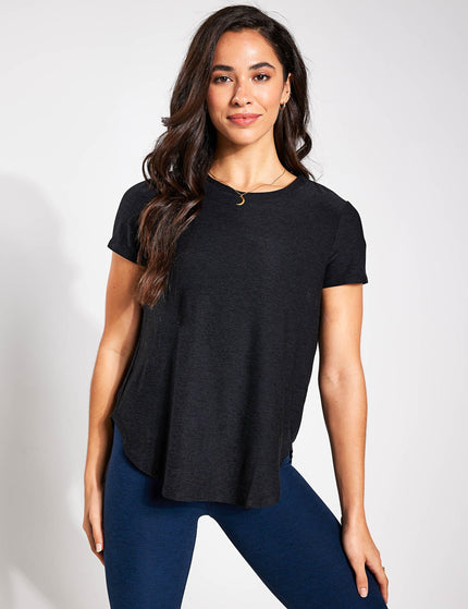 Beyond Yoga Featherweight On The Down Low Tee - Darkest Nightimage1- The Sports Edit