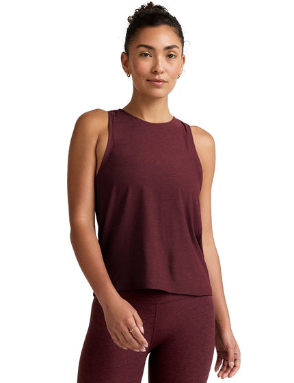 Beyond Yoga Featherweight Rebalance Tank - Midnight Burgundy Heatherimages1- The Sports Edit