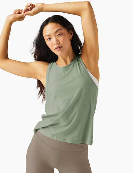 Beyond Yoga Featherweight Rebalance Tank - Minty Slate Heatherimage1- The Sports Edit