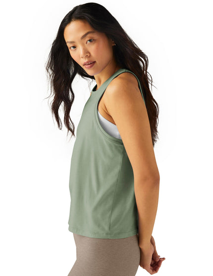 Beyond Yoga Featherweight Rebalance Tank - Minty Slate Heatherimage2- The Sports Edit