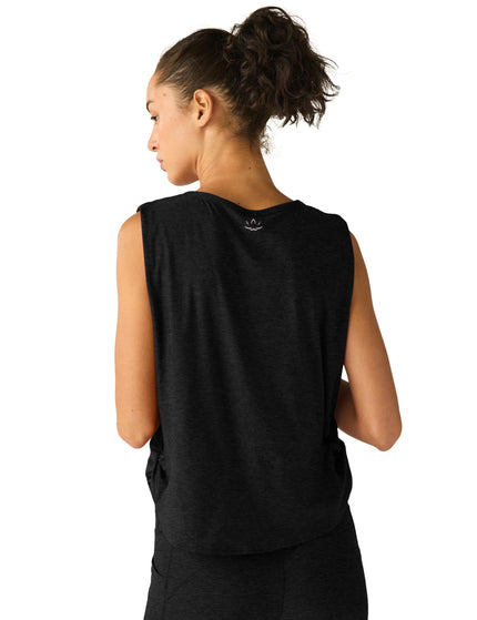 Beyond Yoga Featherweight Side Note Twist Tank - Darkest Nightimage2- The Sports Edit