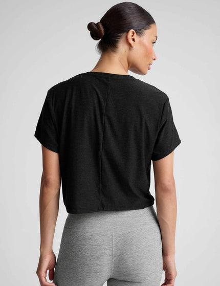 Beyond Yoga Featherweight Supreme Cropped Tee - Darkest Nightimage3- The Sports Edit