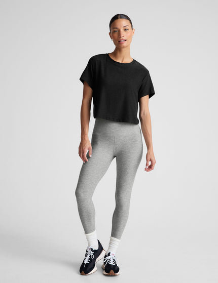 Beyond Yoga Featherweight Supreme Cropped Tee - Darkest Nightimage4- The Sports Edit