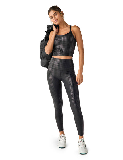 Beyond Yoga Caught In The Midi High Waisted Legging - Houndstooth Blackimage4- The Sports Edit