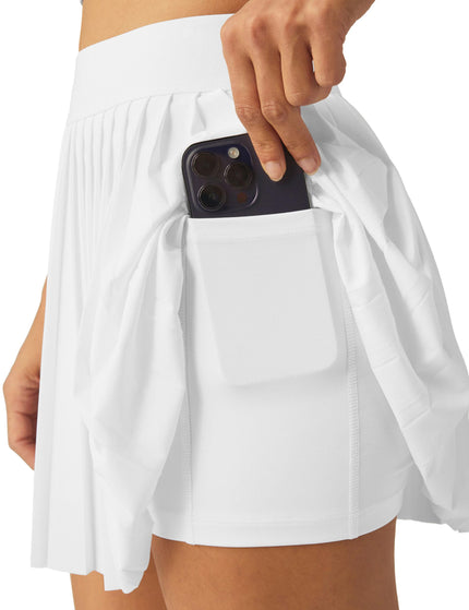 Beyond Yoga If You Pleats Mini Skirt - True Whiteimage5- The Sports Edit