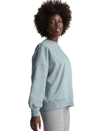 LuxeFleece Oversized Sweatshirt - Fog Grey