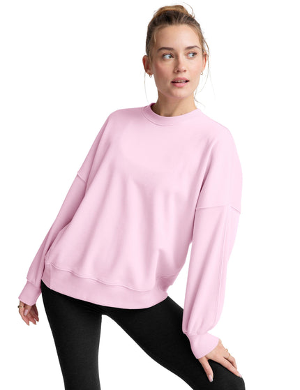 Beyond Yoga LuxeFleece Oversized Sweatshirt - Frosty Pinkimages1- The Sports Edit