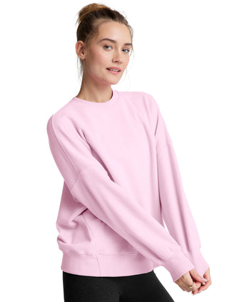 LuxeFleece Oversized Sweatshirt - Frosty Pink