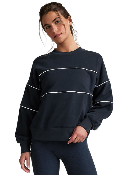 Beyond Yoga LuxeFleece Piper Oversized Sweatshirt - Nocturnal Navyimages1- The Sports Edit