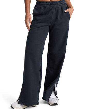 LuxeFleece Piper Wide Leg Pant - Nocturnal Navy