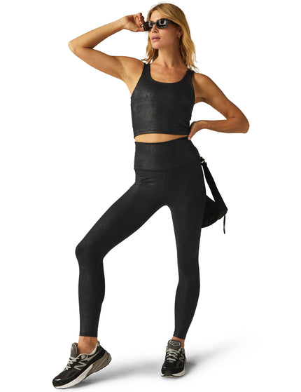 Beyond Yoga PowerShine High Waisted Midi Legging - Viper Blackimage4- The Sports Edit