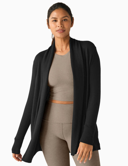 Beyond Yoga Relax Rib Cardigan - Blackimage1- The Sports Edit