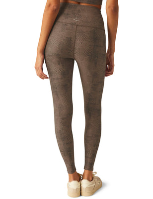 SoftMark High Waisted Midi Legging - Neutral Snakeskin