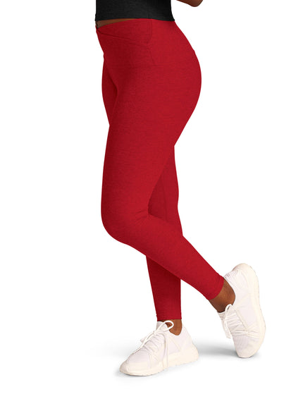 Beyond Yoga Spacedye At Your Leisure High Waisted Midi Legging - Ruby Red Heatherimage3- The Sports Edit