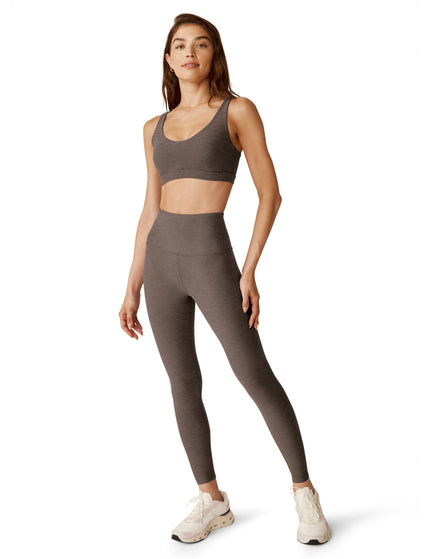 Beyond Yoga Spacedye Caught In The Midi High Waisted Legging - Soft Umber Heatherimage4- The Sports Edit