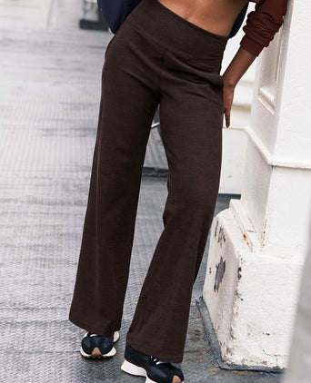 Spacedye Laid Back Wide Leg Pant - Dark Chocolate Heather