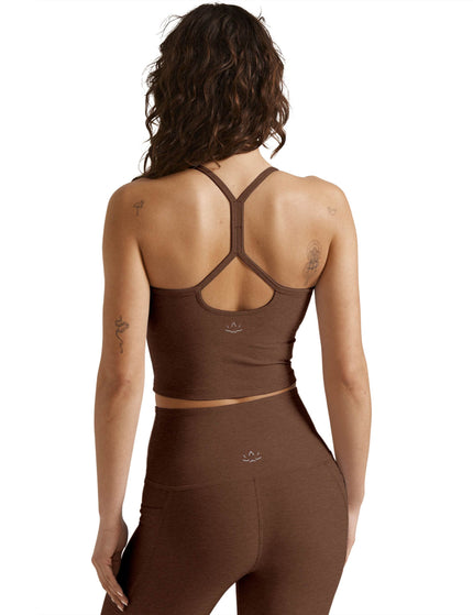 Beyond Yoga Spacedye Slim Racerback Cropped Tank - Bold Mocha Heatherimage2- The Sports Edit