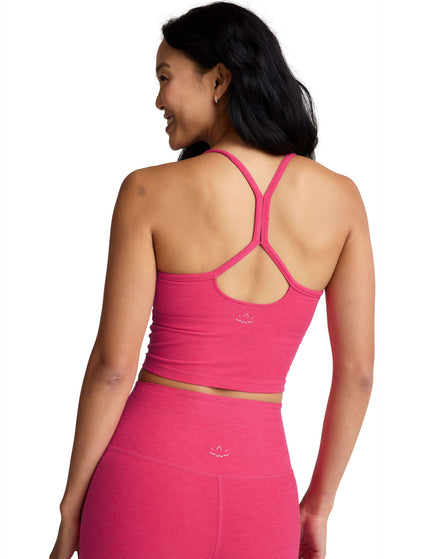Beyond Yoga Spacedye Slim Racerback Cropped Tank - Vivid Pink Heatherimage3- The Sports Edit