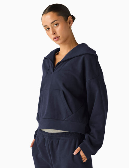Beyond Yoga STREET SMART PULLOVERAFTER DARK NAVYimage1- The Sports Edit