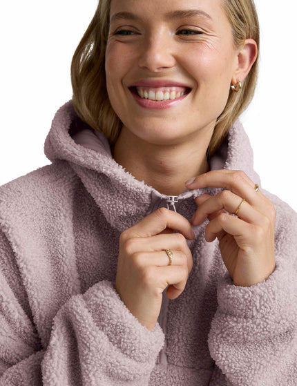 Beyond Yoga Unity 1/4 Zip Hoodie - Pale Pinkimages4- The Sports Edit
