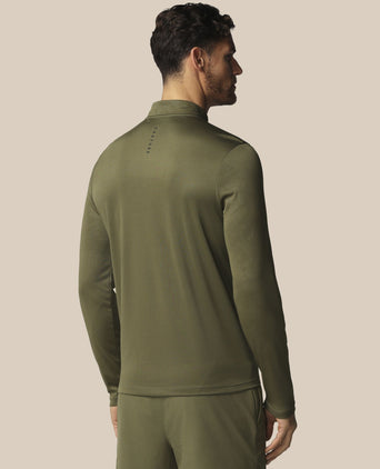 Adapt All-Over Print Quarter Zip Long Sleeve Top - Ivy Green
