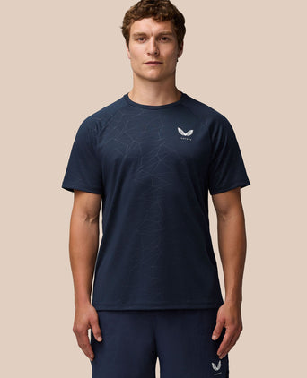 Aop Short Sleeve T-Shirt - Midnight Navy/White