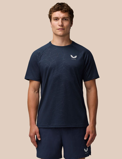 Castore Aop Short Sleeve T-Shirt - Midnight Navy/Whiteimage1- The Sports Edit