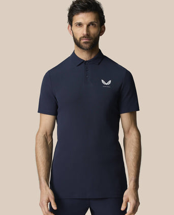 Club Essential Short Sleeve Polo - Midnight Navy/White