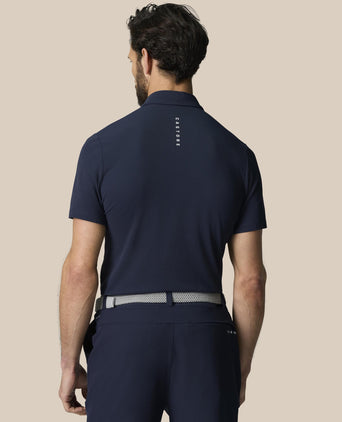 Club Essential Short Sleeve Polo - Midnight Navy/White