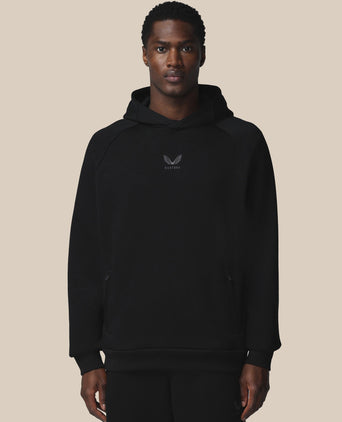 Adapt Long Sleeve Cotton Fleece Hoodie - Black