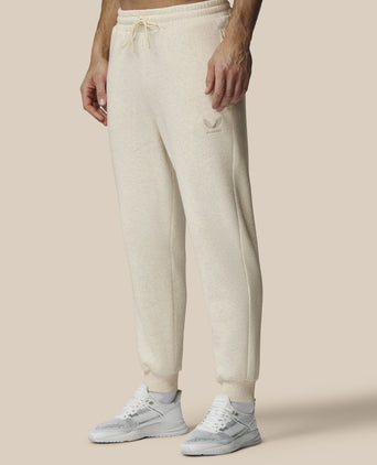 Cotton Fleece Jogger - Oatmeal Marl
