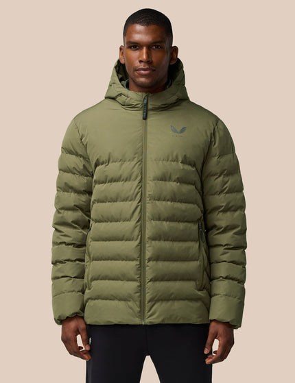 Castore Essential Lightweight Wadded Jacket - Ivy Green/Gunmetalimage1- The Sports Edit