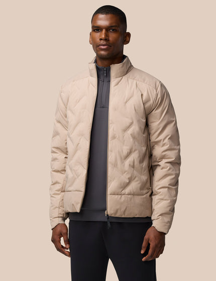 Castore Lightweight Wadded Zip Jacket - Mushroom/Blackimages3- The Sports Edit