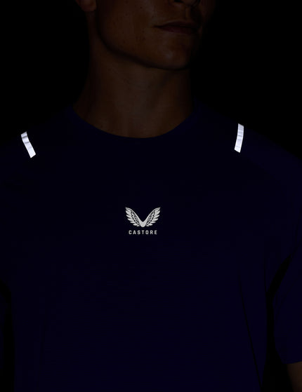 Castore Short Sleeve T-Shirt - Azure Blue/Midnight Navy/Silver Reflectiveimages6- The Sports Edit
