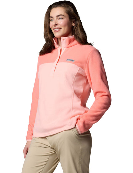 Columbia Benton Springs Half Snap Pullover - Pink Sand/Alpenglowimage3- The Sports Edit