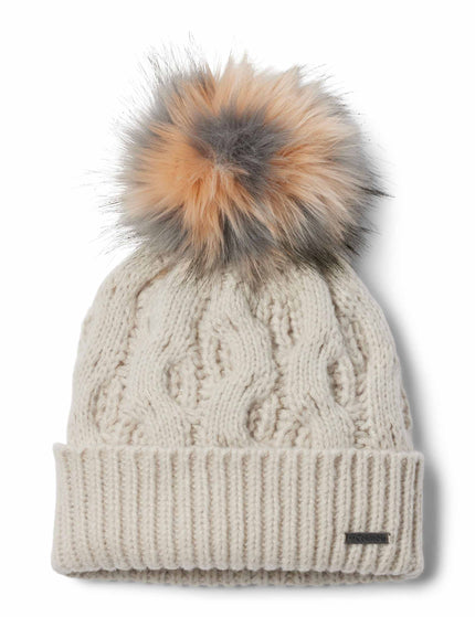 Columbia Boundless Days Cable Knit Pom Beanie - Dark Stoneimage2- The Sports Edit