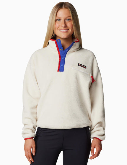 Columbia Helvetia II Cropped Sherpa Half Snap Fleece - Chalkimage1- The Sports Edit