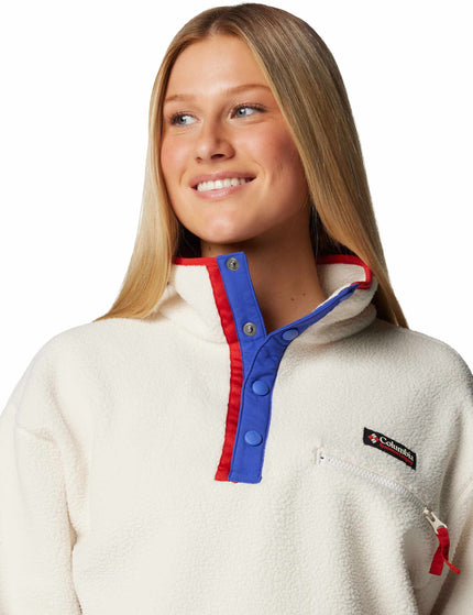 Columbia Helvetia II Cropped Sherpa Half Snap Fleece - Chalkimage4- The Sports Edit