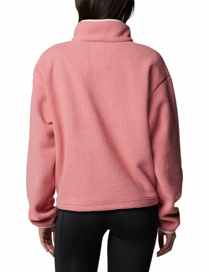 Columbia Helvetia II Cropped Sherpa Half Snap Fleece - Pink Agaveimage3- The Sports Edit