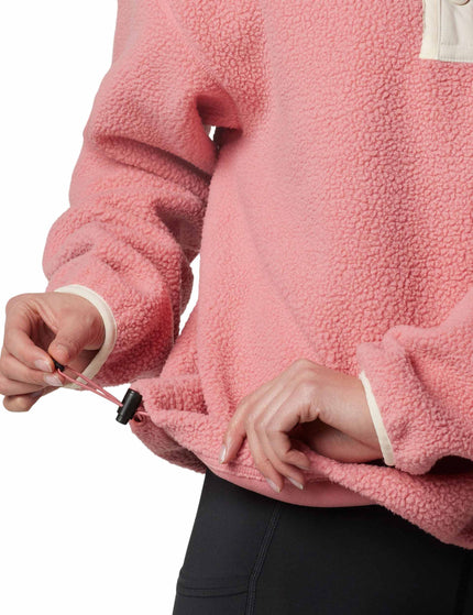 Columbia Helvetia II Cropped Sherpa Half Snap Fleece - Pink Agaveimage5- The Sports Edit