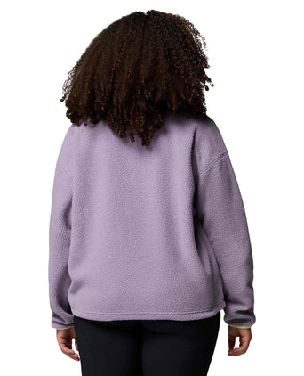 Helvetia II Cropped Sherpa Half Snap Fleece - Shale Purple