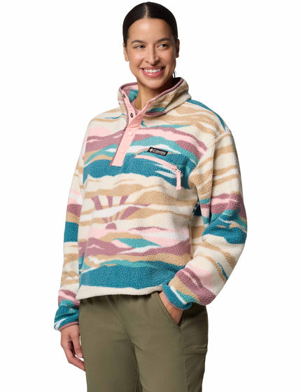 Columbia Helvetia II Cropped Sherpa Half Snap Printed Fleece - River Blue Rogue Valleyimage1- The Sports Edit